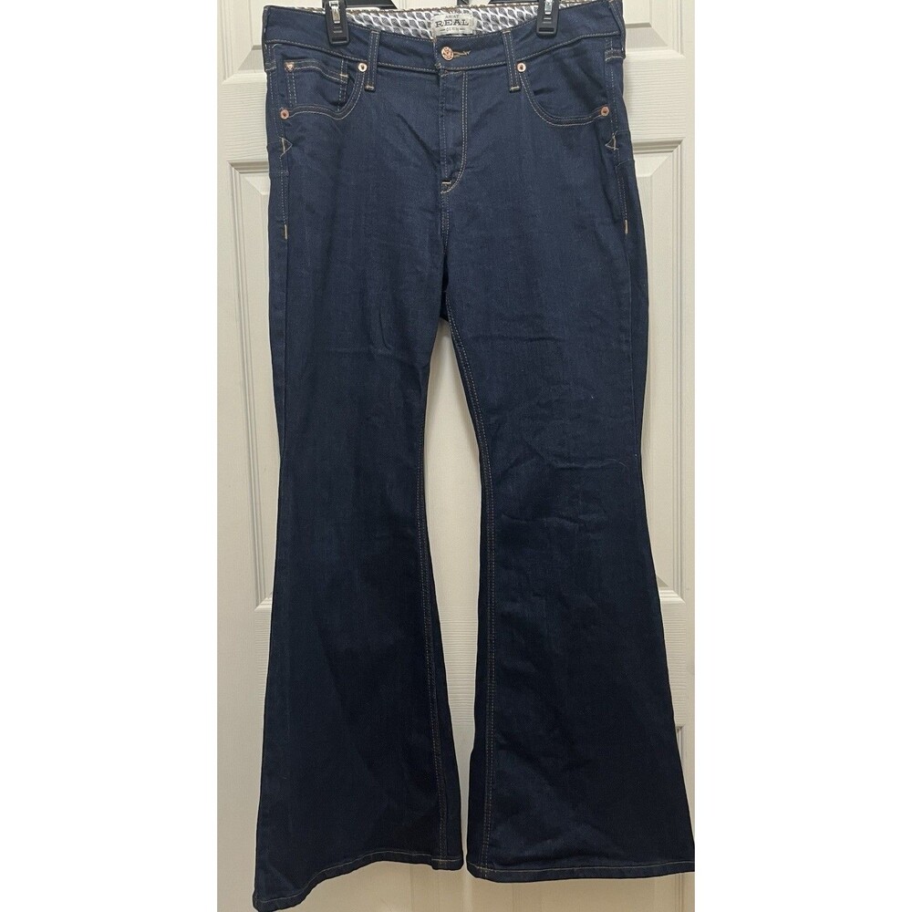 Ariat REAL Denim Womens 32S High Rise Flare Jeans Rinse Dark Wash NWOT